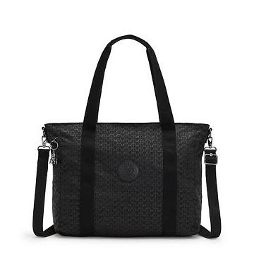 Kipling Asseni Klasik Printed Tote Çanta Siyah | TR 1755AH